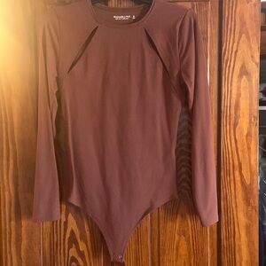 Abercrombie long sleeve cutout bodysuit